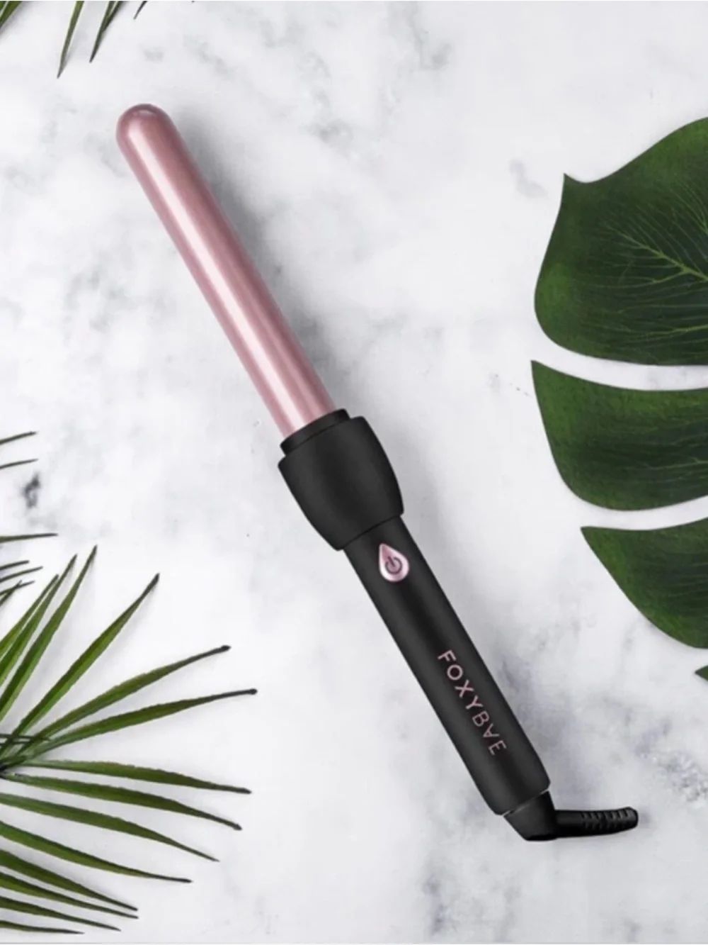 FOXYBae Pink Curling Wand - Lightweight Ceramic Styling Iron